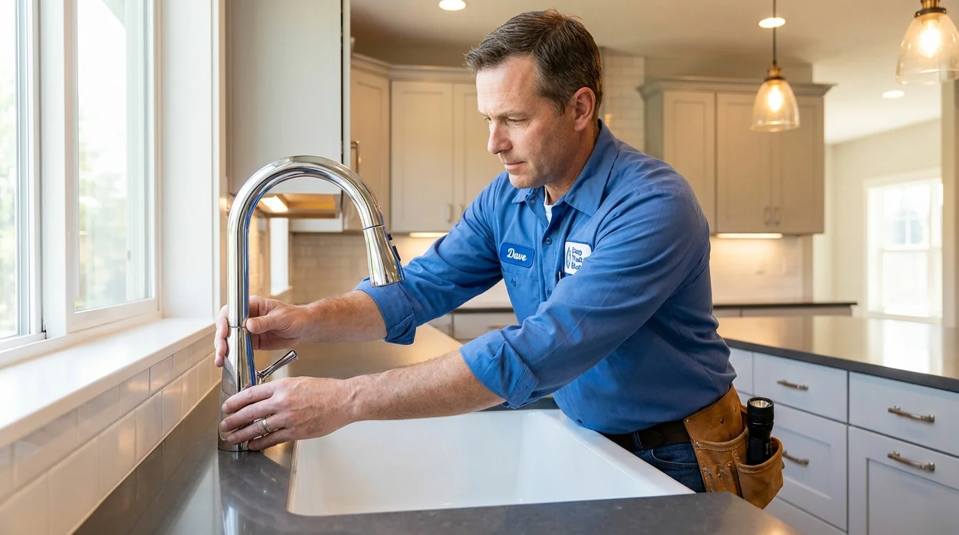 Kitchen faucet installation by Johns Plumbing LLC in Keosauqua
