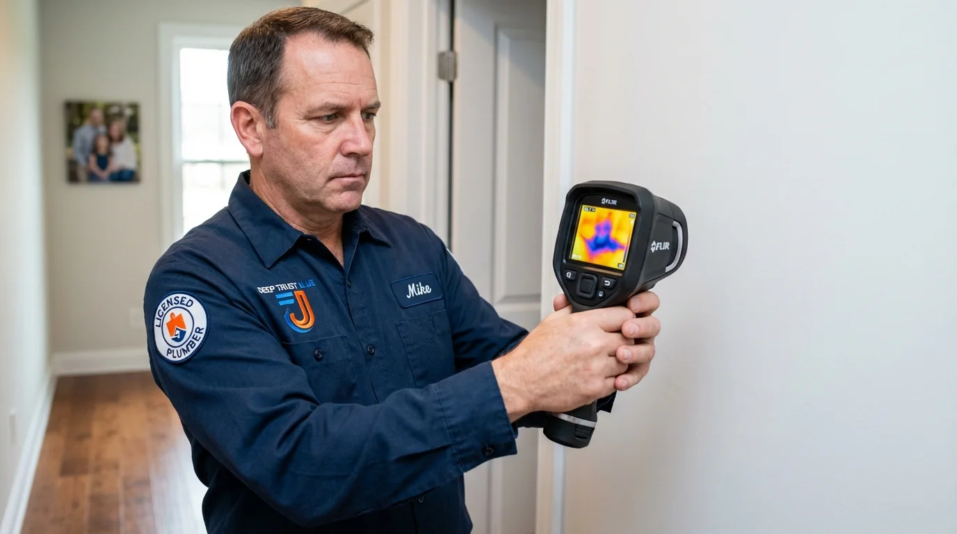 Thermal imaging leak detection by Johns Plumbing LLC in Keosauqua